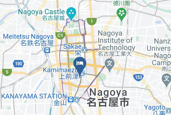 Nagoya City Naka Ward - Hotel Route Inn Nagoya Higashi Betsuin Maps