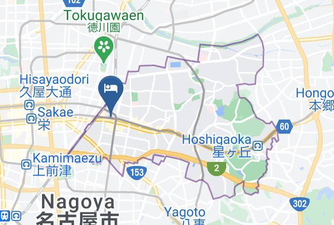 Nagoya City Chikusa Ward - Hotel Route Inn Nagoya Imaike Station Maps