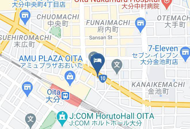 Oita City - Hotel Route Inn Oita Ekimae Maps