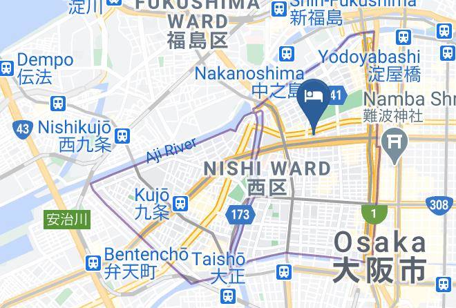 Osaka City Nishi Ward - Hotel Route Inn Osaka Honmachi Maps