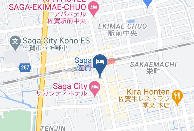 Saga City - Hotel Route Inn Saga Ekimae Maps