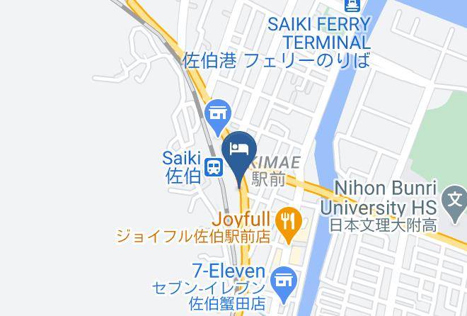 Saiki City - Hotel Route Inn Saiki Ekimae Maps