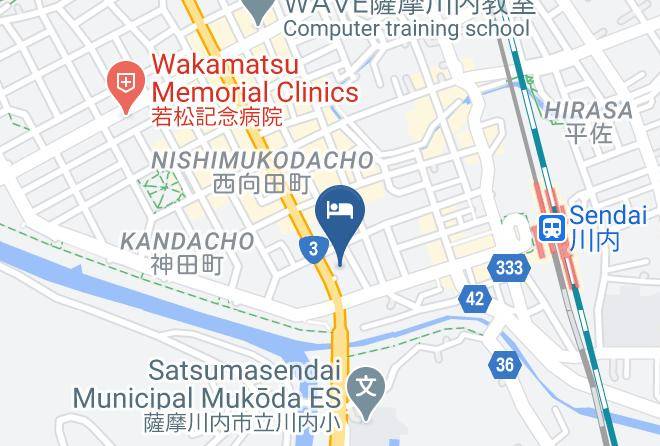 Hotel Route Inn Satsumasendai Map