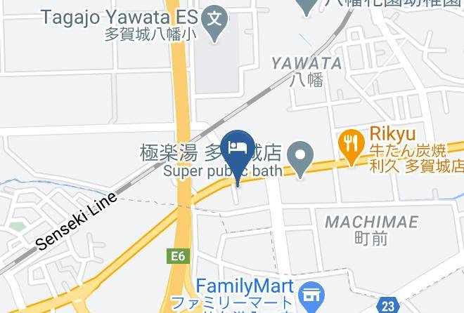Tagajo City - Hotel Route Inn Sendaikokita Inter Maps
