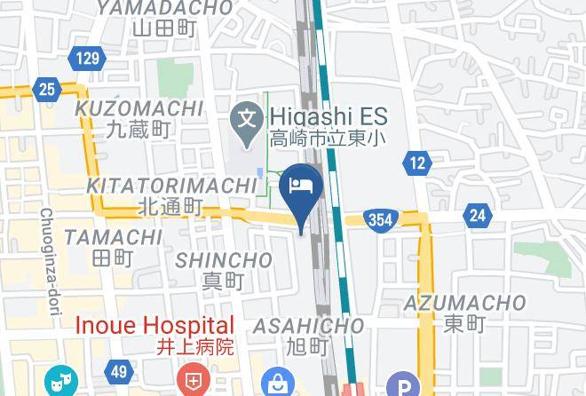 Takasaki City - Hotel Route Inn Takasakieki Nishiguchi Maps