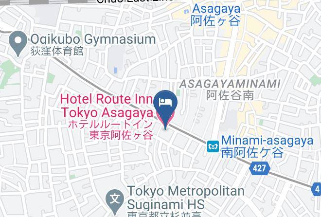 Suginami Ward - Hotel Route Inn Tokyo Asagaya Maps