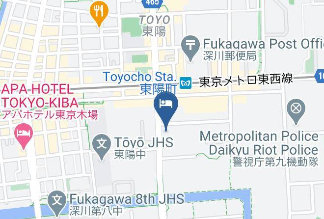 Koto Ward - Hotel Route Inn Tokyo Toyocho Maps