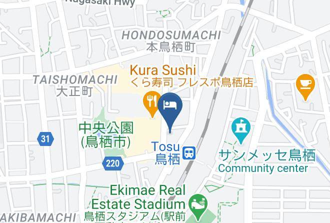 Tosu City - Hotel Route Inn Tosu Ekimae Maps