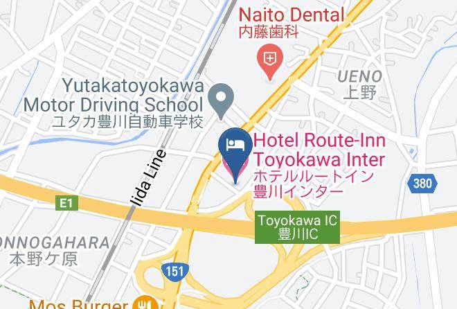 Toyokawa City - Hotel Route Inn Toyokawa Inter Maps