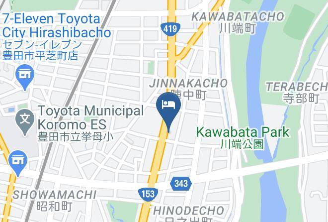 Toyota City - Hotel Route Inn Toyota Jinnaka Maps