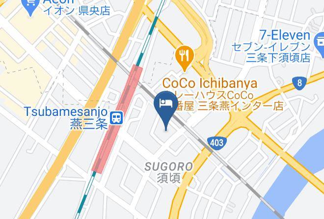 Hotel Route Inn Tsubamesanjo Ekimae Map
