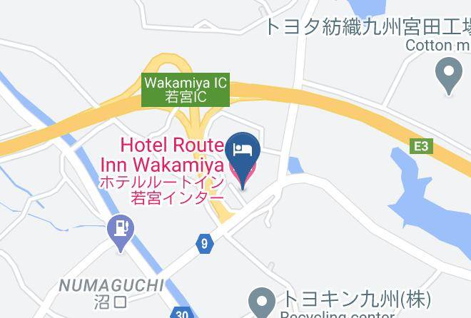 Miyawaka City - Hotel Route Inn Wakamiya Maps