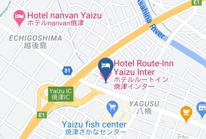 Yaizu City - Hotel Route Inn Yaizu Inter Maps