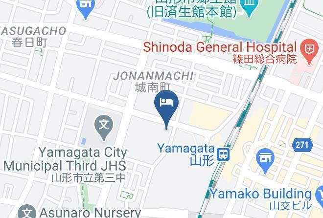 Yamagata City - Hotel Route Inn Yamagata Station Maps
