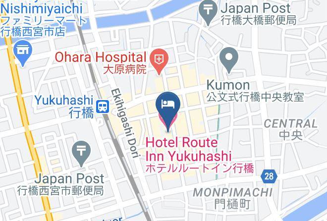 Yukuhashi City - Hotel Route Inn Yukuhashi Maps