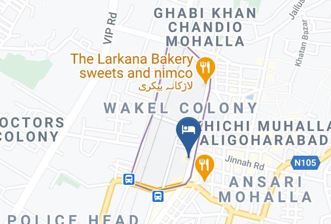 Karachi - Hotel Royal City Larkana Maps