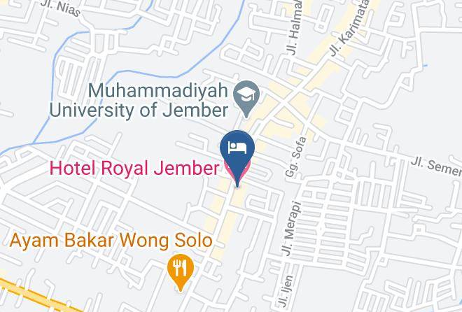 Jember Regency - Hotel Royal Jember Maps