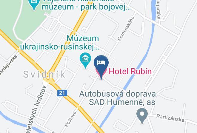 Svidnik - Hotel Rubin Maps