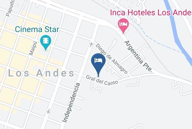 Los Andes Province - Hotel Rucahue Los Andes Maps