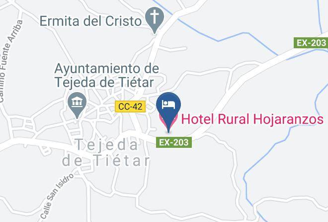 Caceres - Hotel Rural Hojaranzos Maps