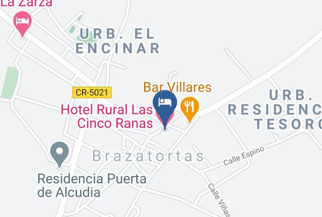Ciudad Real - Hotel Rural Las Cinco Ranas Maps