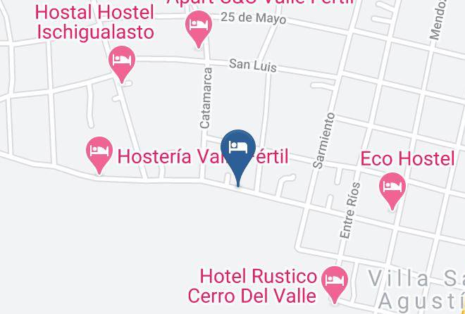 Valle Fertil Department - Hotel Rural Luna Del Valle Maps