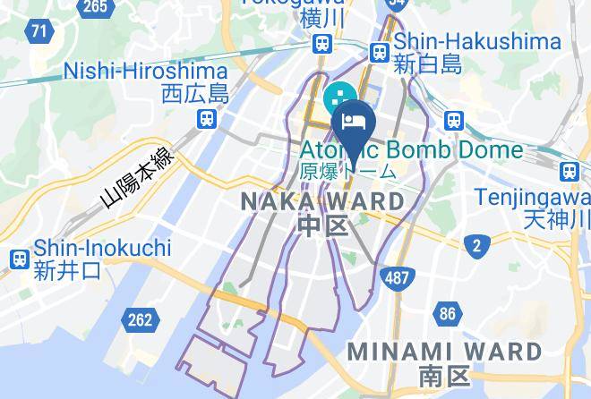 Hiroshima City Naka Ward - Hotel S Plus Hiroshima Peace Park Maps