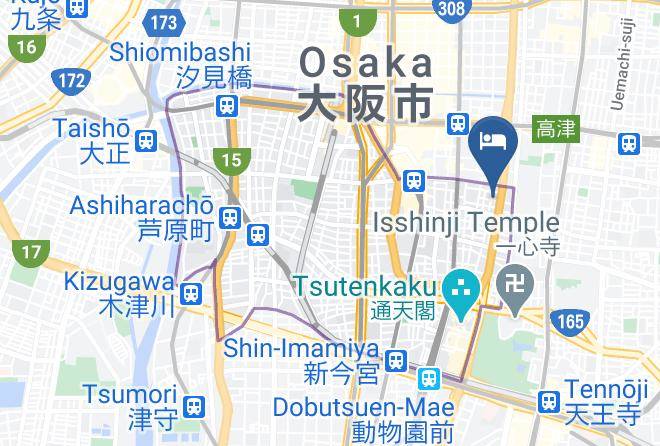 Osaka City Naniwa Ward - Hotel S Presso East Maps