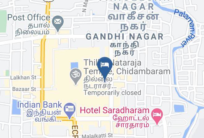 Chidambaram - Hotel Sabanayagam Lodge Maps