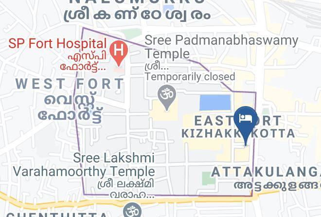 Trivandrum - Hotel Saj Luciya Maps