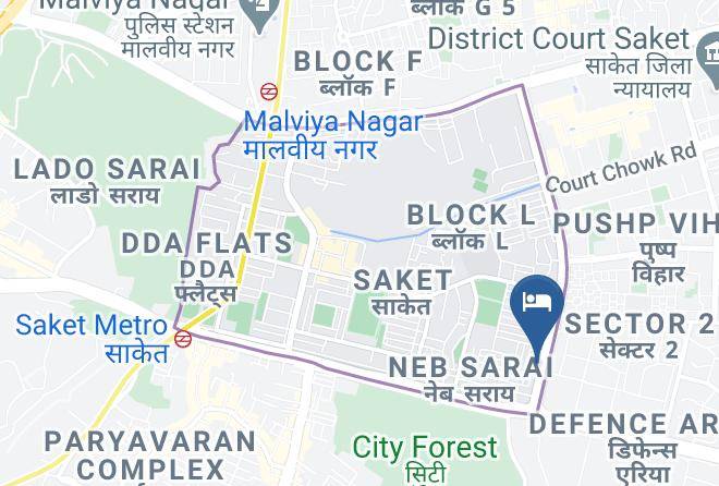 Hotel Saket 27 Map