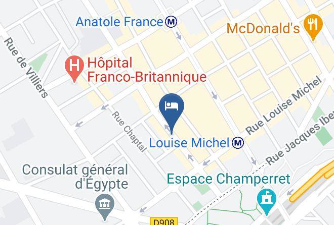 Hauts De Seine - Hotel Salvy Paris Levallois Maps