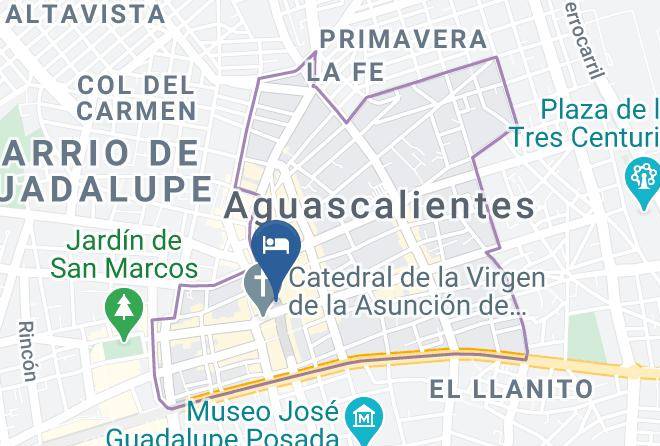 Aguascalientes Aguascalientes City Center - Hotel San Agustin Maps