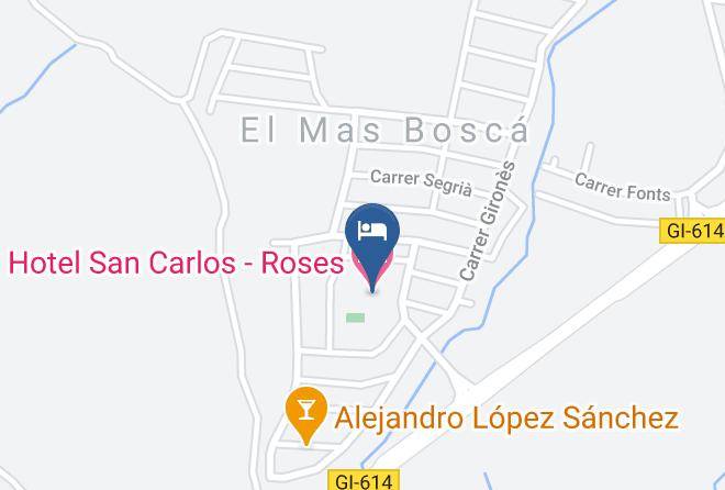 Girona - Hotel San Carlos Roses Maps