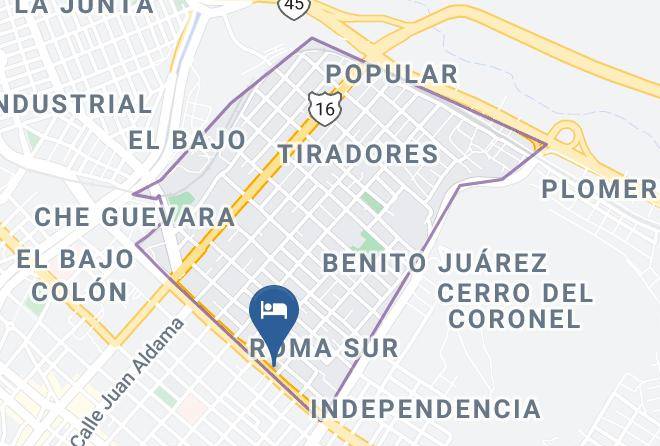 Chihuahua Roma Sur - Hotel San Carlos Maps
