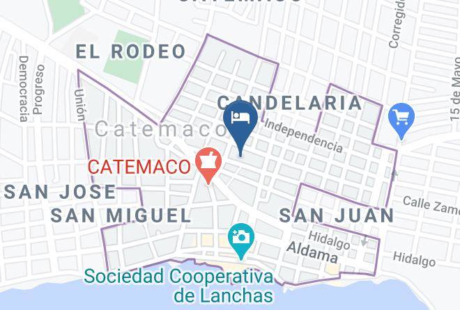 Catemaco - Hotel San Francisco Maps
