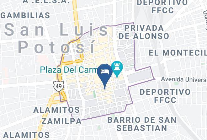 San Luis Potosi Old Town - Hotel San Francisco Maps
