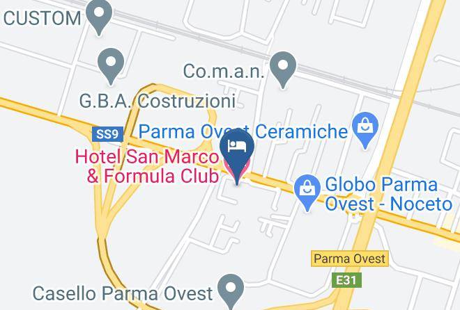 Parma - Hotel San Marco & Formula Club Maps