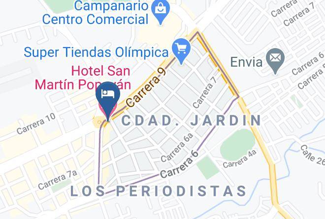 Hotel San Martin Popayan Map
