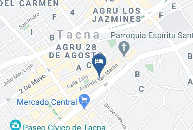 Tacna - Hotel San Martin Maps