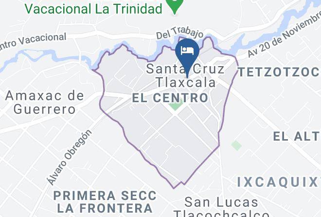 Santa Cruz Tlaxcala - Hotel San Rafael Maps