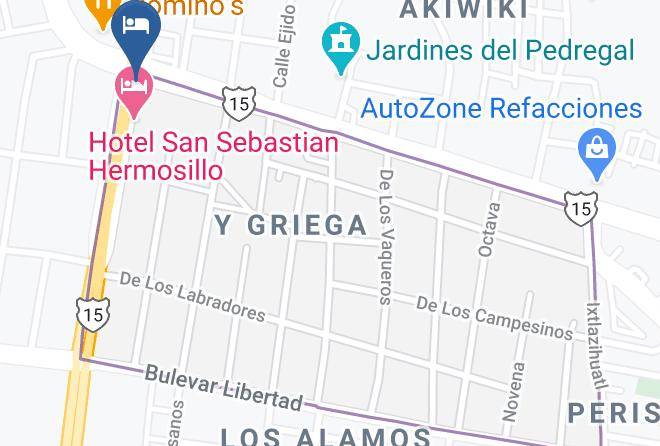 Hermosillo - Hotel San Sebastian Maps