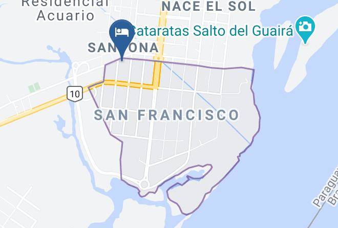 Salto Del Guaira - Hotel Santa Ana Maps