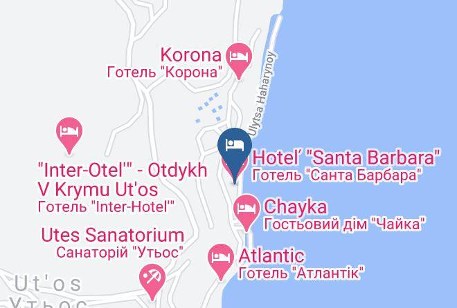 Alushta - Hotel Santa Barbara Maps