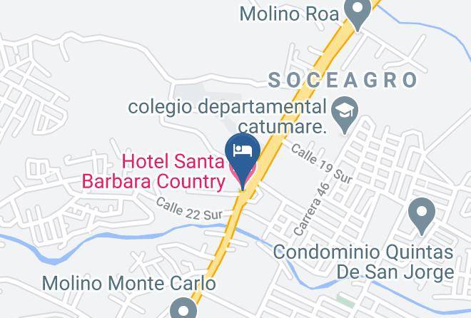 Villavicencio - Hotel Santa Barbara Country Maps