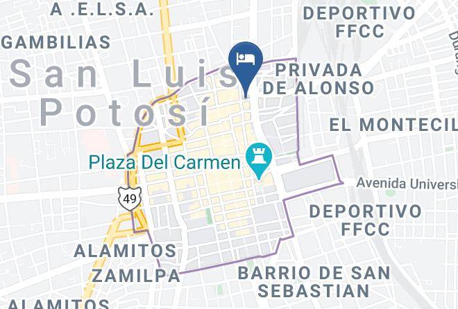 San Luis Potosi Old Town - Hotel Santa Clara Maps