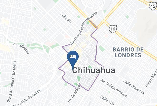 Chihuahua City Center - Hotel Santa Cruz Chihuahua Maps
