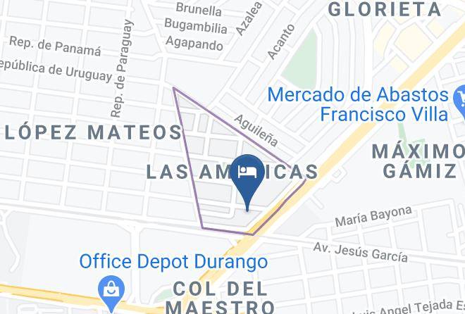 Durango Las Americas - Hotel Santa Cruz Maps