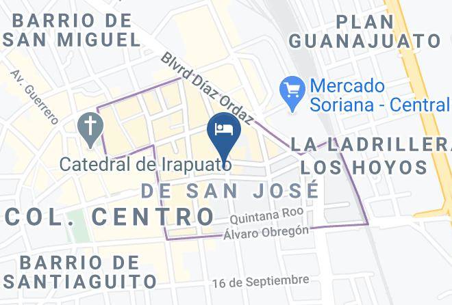 Irapuato - Hotel Santa Rosa Maps