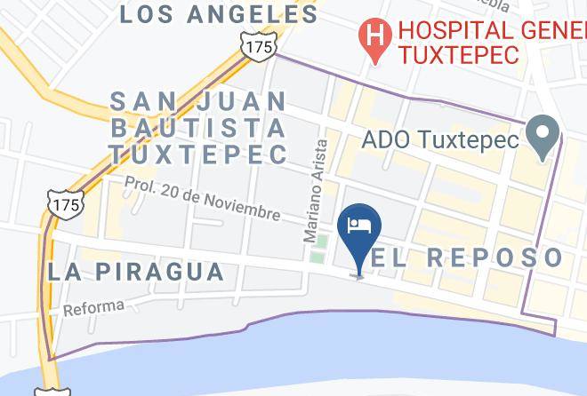San Juan Bautista Tuxtepec - Hotel Santa Rosa Maps
